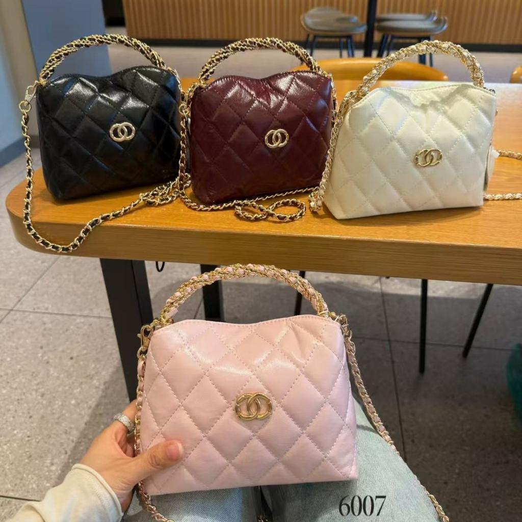 Genuine Leather Small Fragrant Style Bag, High-end and Niche Chain Bag, Versatile and Exquisite Crossbody Bag, Lunch Box Bag, Hand-held Small Bag