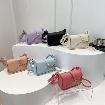 Candy Color, Fresh Literature and Art 2025 Casual New Summer Fashion Simple Chain Single Shoulder Crossbody Small Square Women's Bag