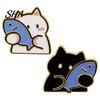 Enamel Kitten Brooch Holding Fish Cartoon Cat Brooch, Alloy Badge Pin, Metal Clothes Animal Clothing Accessories for Backpacks Hats Scarves Jackets