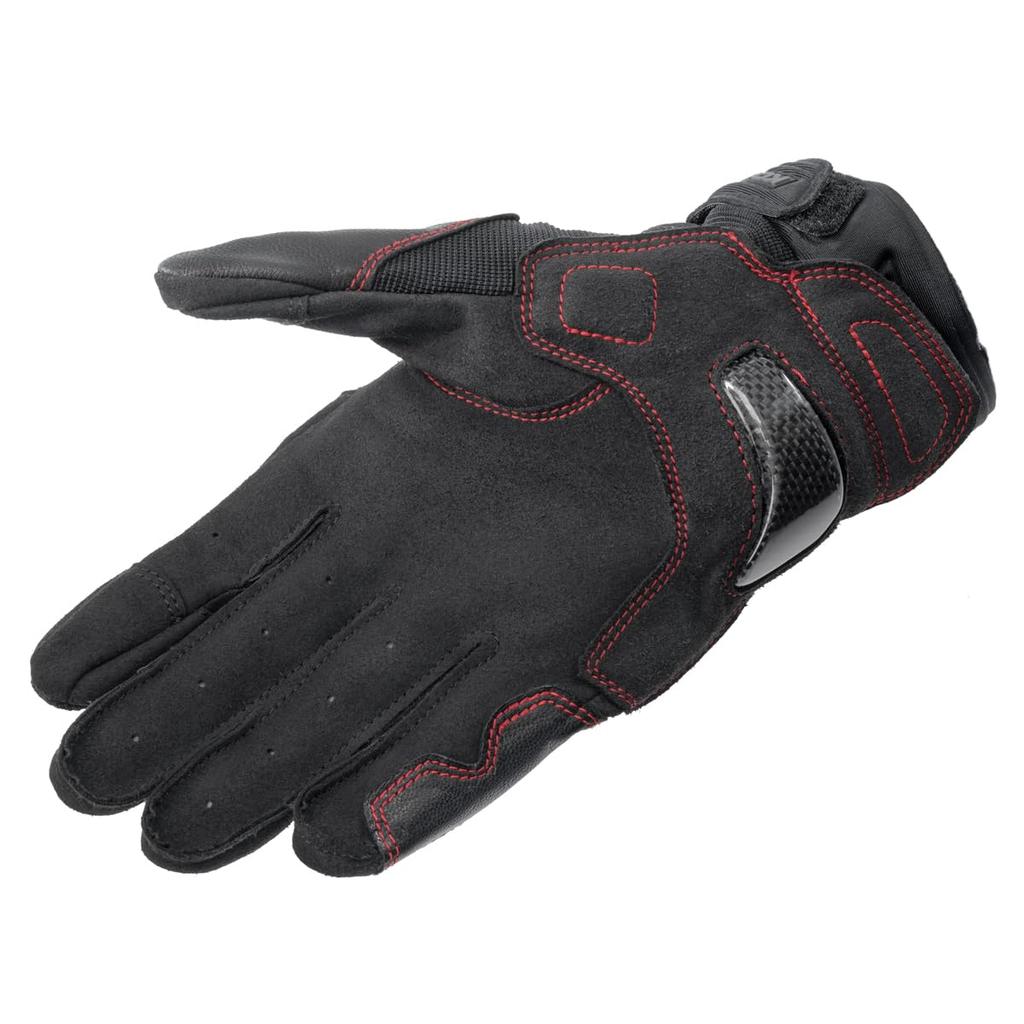Komine 06-268 GK-268 Carbon Mesh Gloves for Motorcycles 2025 Black Red S