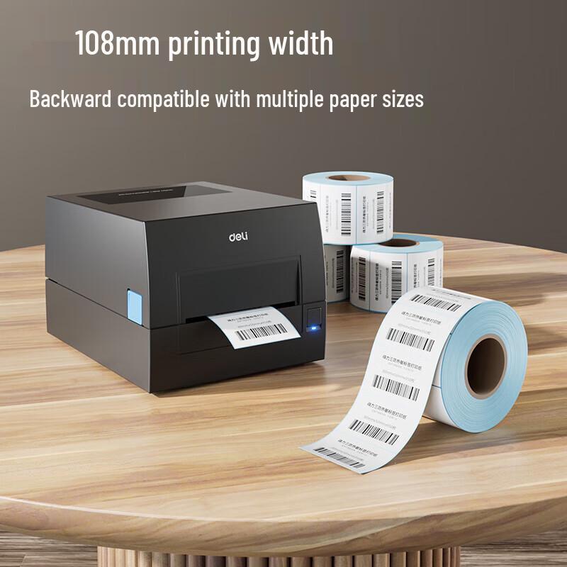 Deli GE550 Thermal Transfer Label Barcode Printer CN plug (adapter included)