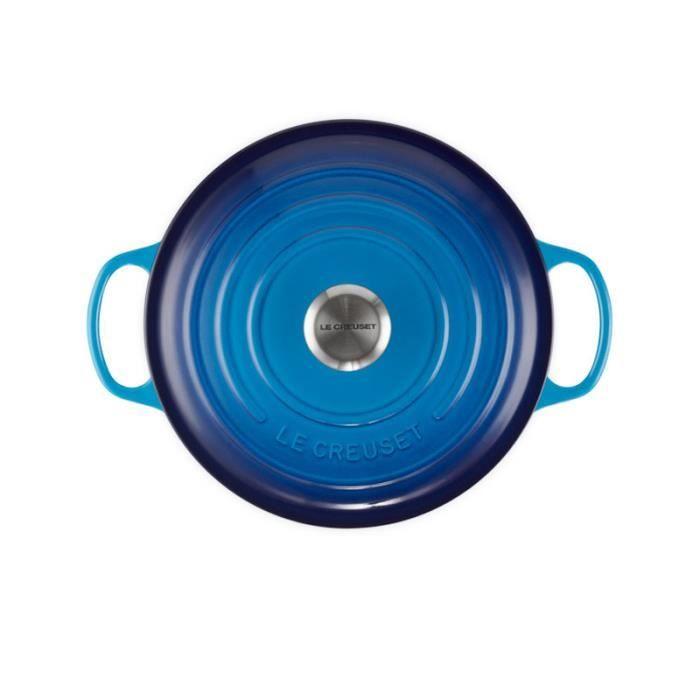Le creuset cocotte ronde evolution en fonte émaillée 28 cm azure