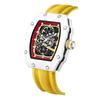 In Stock RM 6702 Slim Barrel Montre Homme Colorful Band Hollow 37.5mm Skeleton Dial Waterproof Sport Casual Quartz Wristwatch