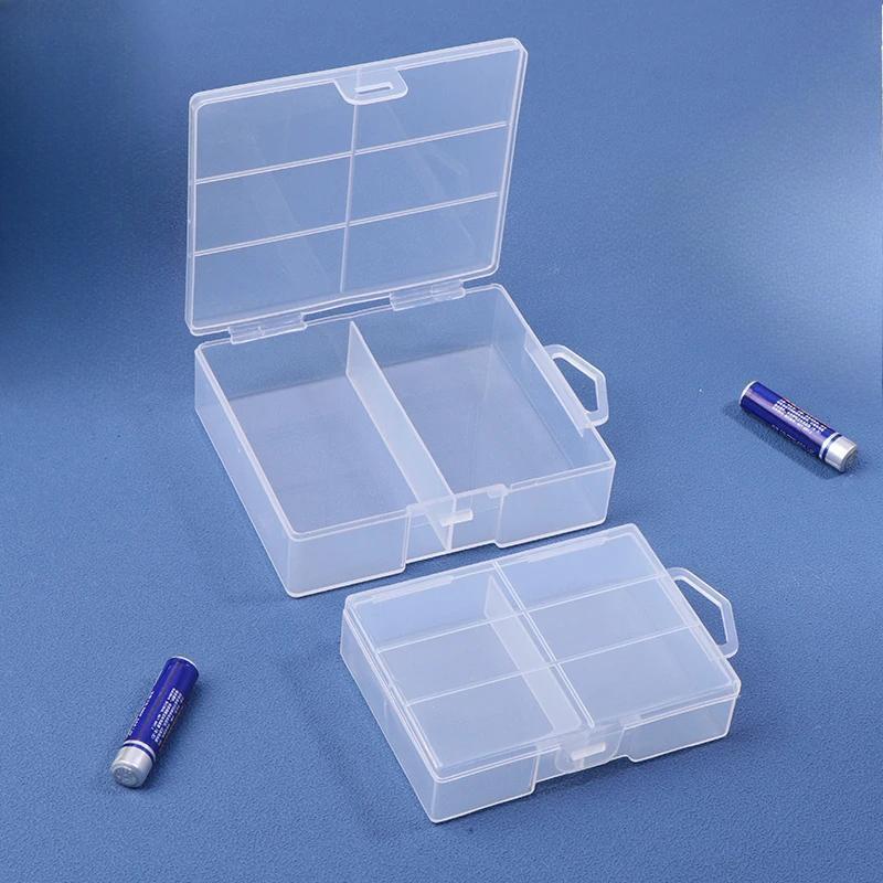 Versatile Transparent Battery Storage Box - Holds 24 AAA Batteries, Durable Plastic Organizer, Storage Bins for Home Organization