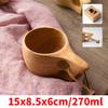 Handgefertigte nordische Holztassen Tragbare Kuksa mit Lanyard Kaffeetasse Milchtasse 250ml Tee Kaffee Trinkbecher Holz Kaffeetasse
