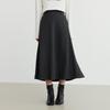 Elva' Island Women's Autumn/Winter Thick Wool-Blend High-Waist Skirt