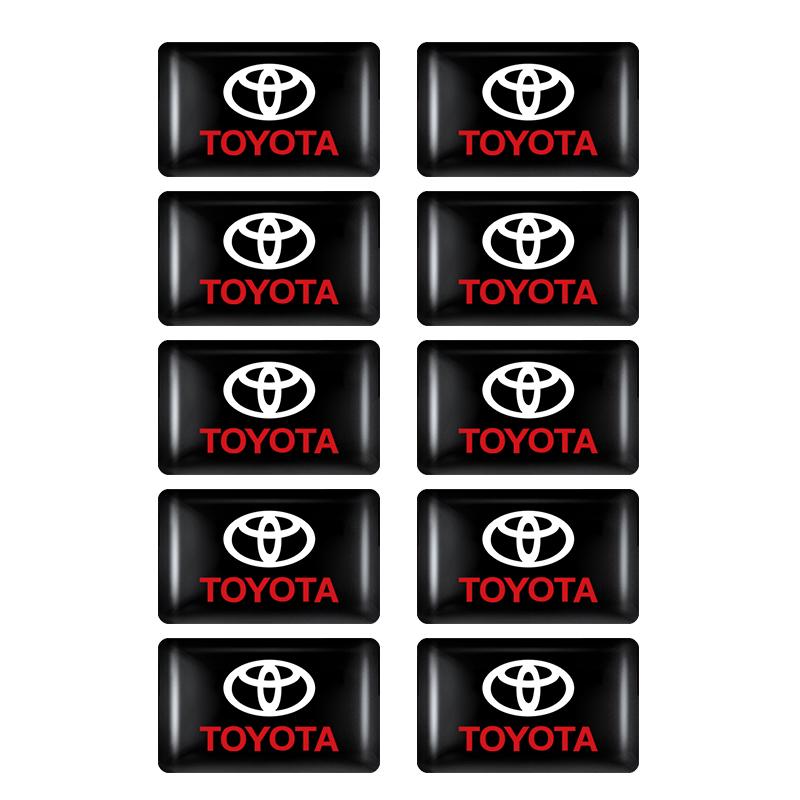 2026 Nytt För Toyota 4/10st Bilinteriördekaler Emblem Auto Styling Dekorationstillbehör För Toyota Rav4 Yaris hilux prius a
