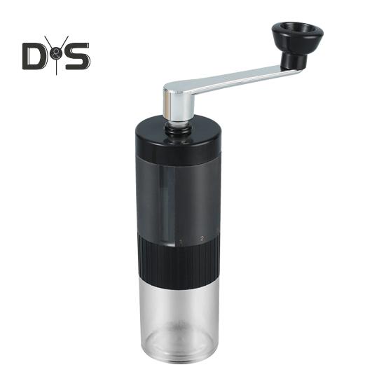 

Кофемолка из нержавеющей стали с ручным приводом, регулируемая толщина, ручной шлифовальный инструмент для кофейных зерен, орехов, специй A чёрный