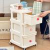 Multi-Layer Drawer Storage Rack Trolley Style Household Storage Cabinet  Kitchen Organization