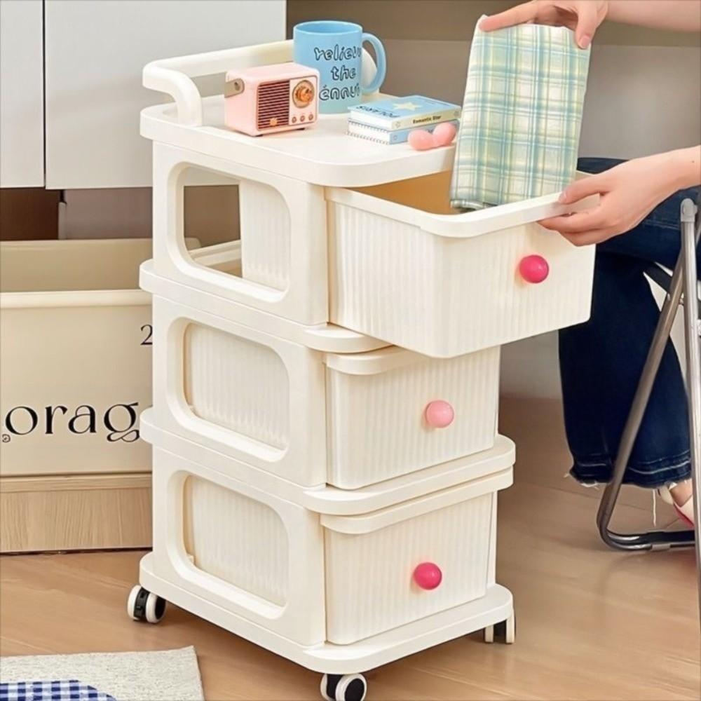 Multi-Layer Drawer Storage Rack Trolley Style Household Storage Cabinet  Kitchen Organization