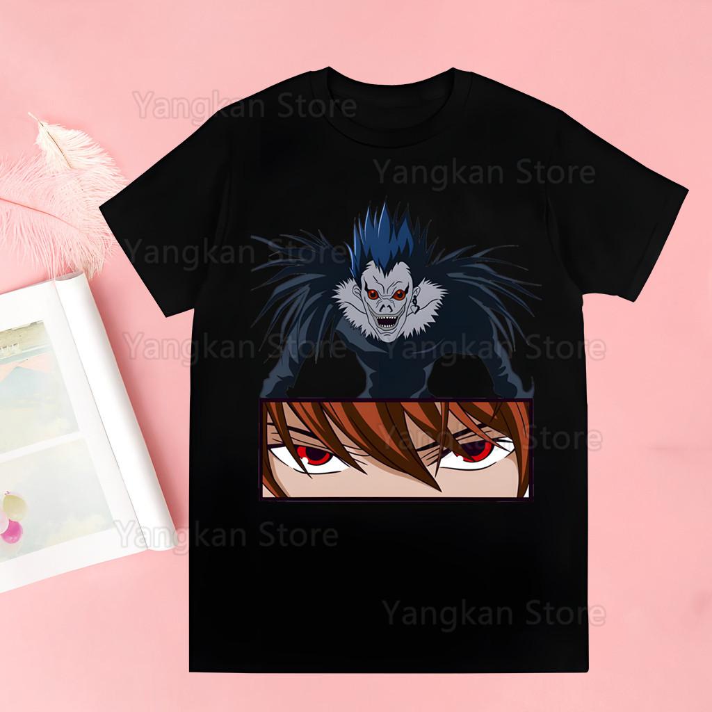 Kira Ryuk Death Note T Shirt Casual Funny Tshirts Kawaii Tees Top Hipster Female Harajuku Short Sleeves Shirts Woman Clothes