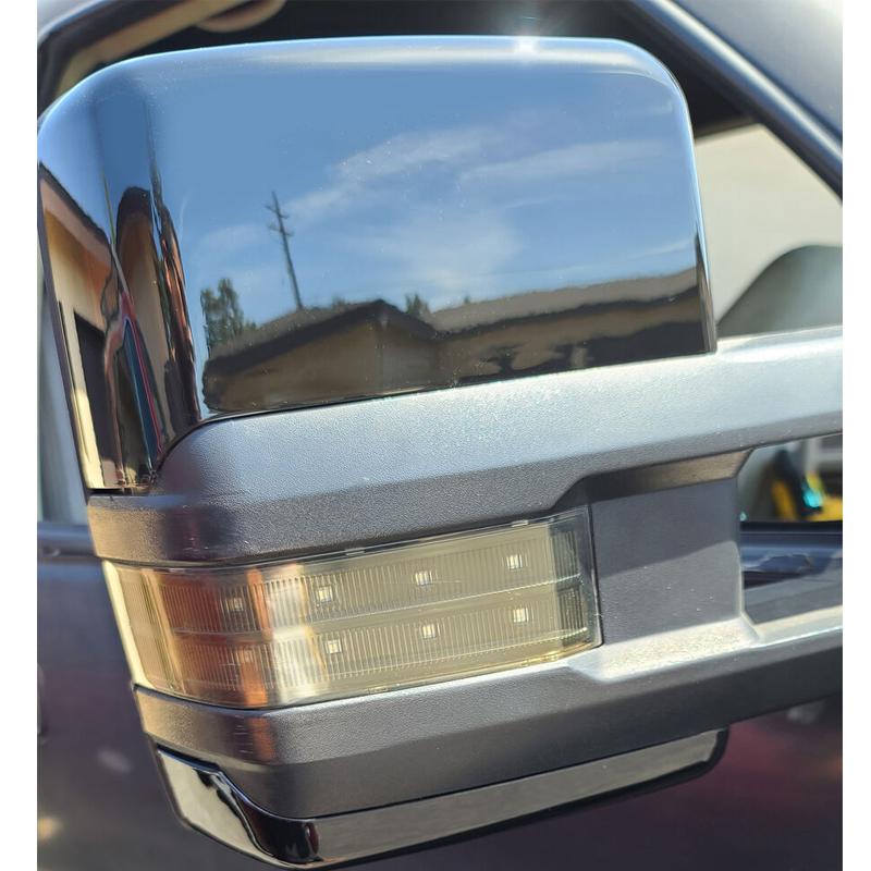 Rymowany Chromowany lub Czarny Kapturek Pokrywy Lusterka Bocznego 2 szt. Pasuje Do Chevrolet Silverado GMC Sierra 2014 2015 2016 2017