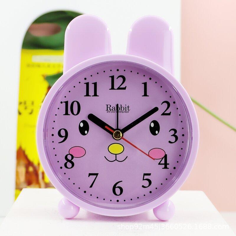 Alarm Clock Student Children Simple Stylish Silent Bedside Bedroom Wake Up Clock Cute Cartoon Clock Desk Gift