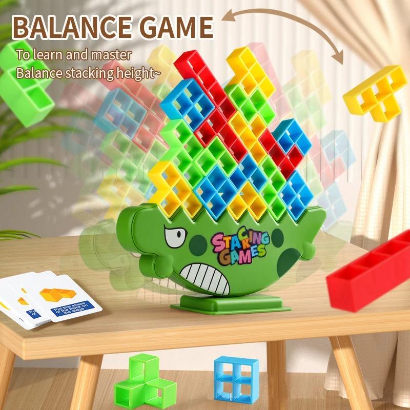 Hot Stacking Blocks Tetra Tower Balance Game Stacking Building Blocks Puzzle Board Assembly Bricks Educational Toys For Children