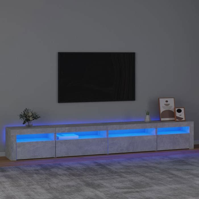 VidaXL TV Stand with LED Lights Entertainment Center Storage Media Unit Living Room Furniture Home 3152749