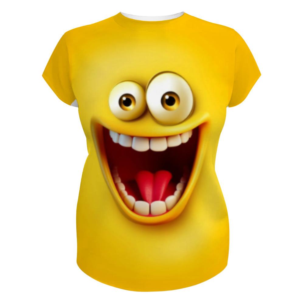 Summer Round Neck 3D Cartoon Pattern Printed Top Fashionable Casual Short Sleeved Children's Boy T-shirts