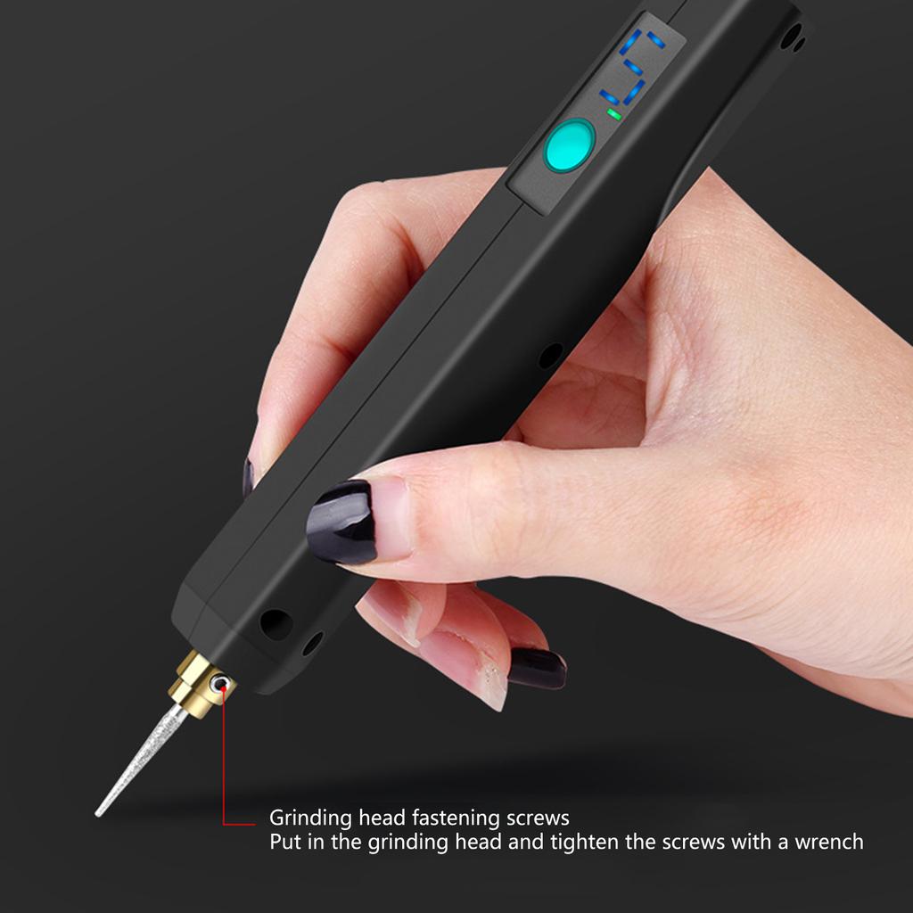 Mini-Bohrmaschine, elektrischer Schnitzstift, 5 Geschwindigkeiten, Bohrer, Rotationswerkzeug-Set, Gravierstift zum Basteln, Schleifen, Polieren