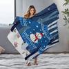 Tuniu Cute Snowman Print Blanket for Sofa Bed Living Room Bedroom Throw Blanket