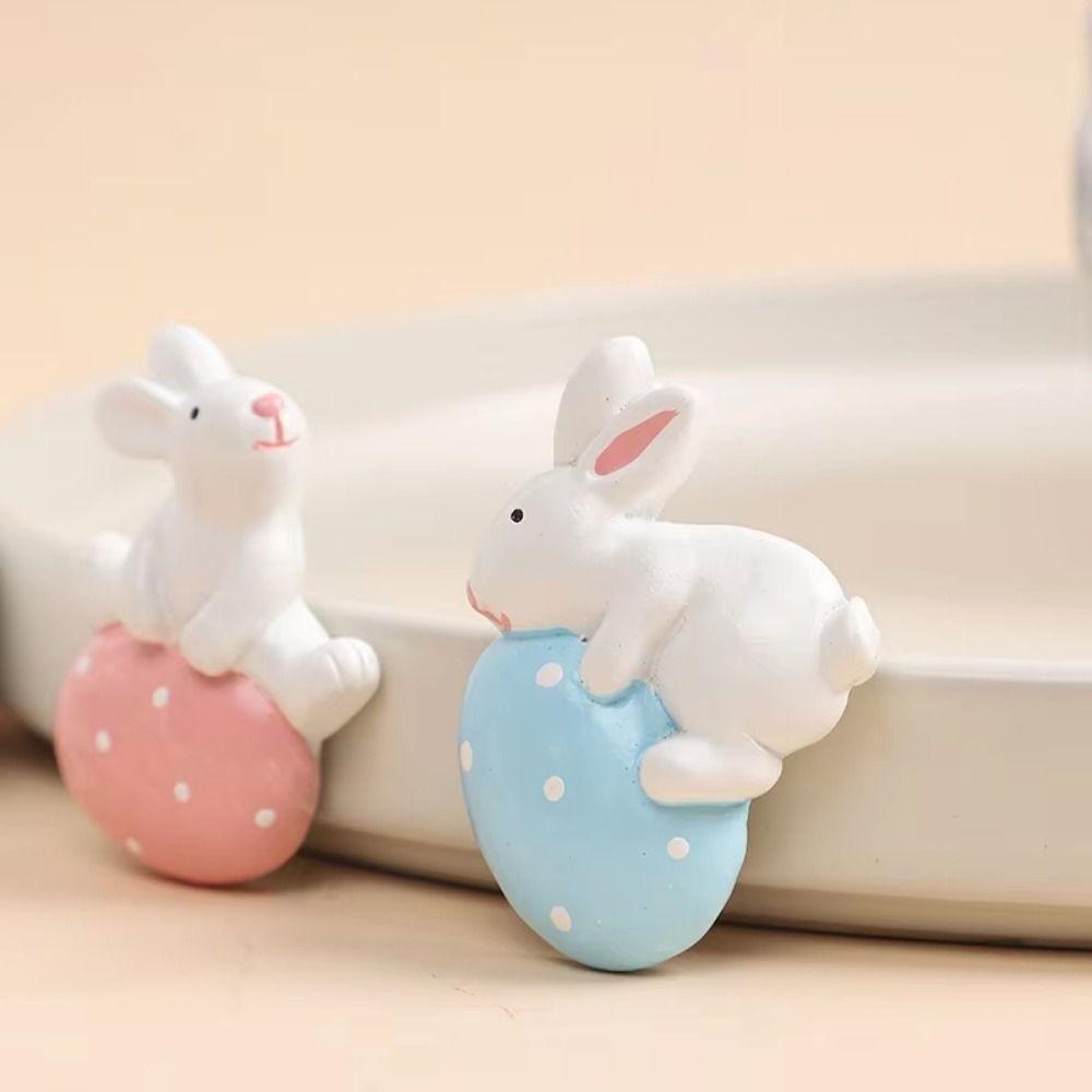 4Pcs 3D Easter Bunny Stickers Self-adhesive Cartoon Rabbit Stickers Decorations  Home Decoration