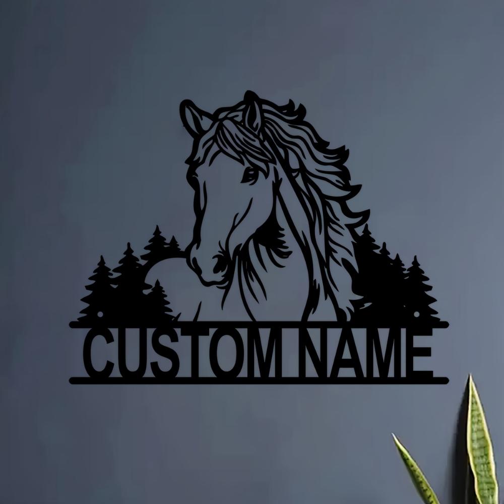 Metal Wall Art Custom Name Sign Personalized Home Decor Vintage Farmhouse Plaque