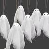 Halloween Hanging Ghost Ornaments Small White Cloth Ghosts Decoration for Haunted House Party Yard Tree Decor