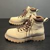 Rhubarb boots, new medium boots, thick-soled desert boots, retro British style men's autumn and winter versatile tooling boots 8236-W