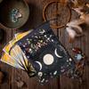 Flannel Tarot Deck Storage Bag Moon Phase Pattern Tarot Pouch With Drawstrings For Tarot Accessories  Dice Runes Gems Pouch