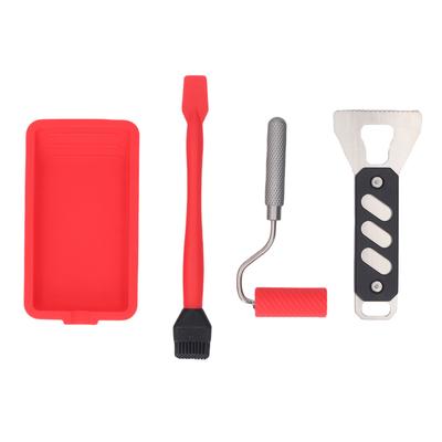 Holzleim-Applikator-Set Aluminiumlegierung und Silikon Wiederverwendbar Tragbar Holzleimpinsel Silikon