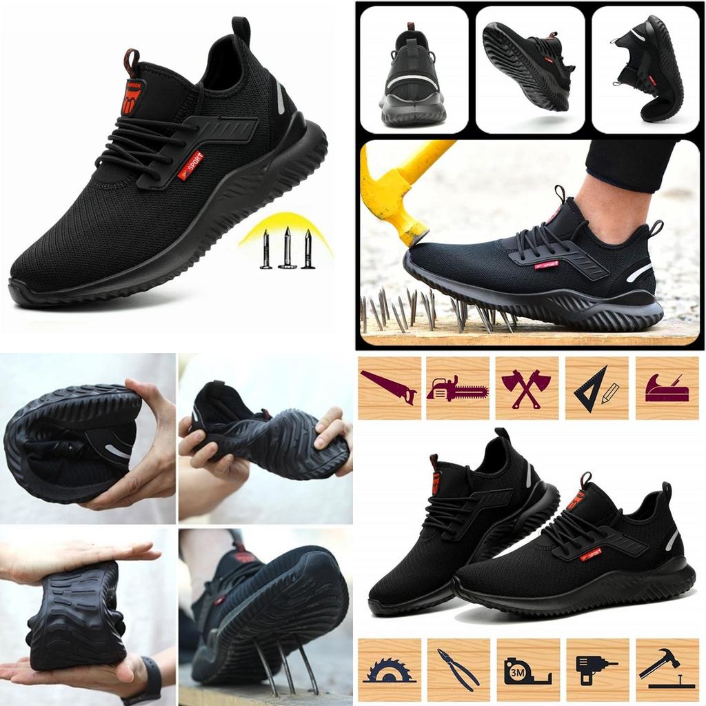 Men's Steel Toe Safety Shoes Breathable And Lightweight Puncture-proof Boots