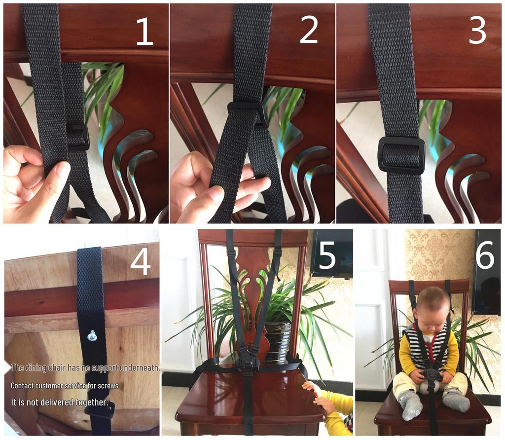 Adjustable 3-Point & 5-Point Safety Harness for Child Seats & Strollers