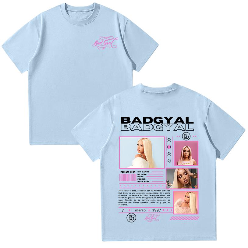 Graphic T Shirts Rapper Bad Gyal Hip Hop Tee High Quality Cotton Women Clothing Harajuku Pop Men T-shirts Casual Y2K Streetwear