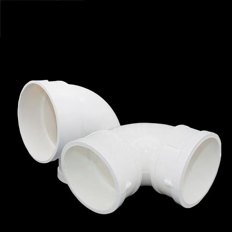 LANGZHIWEN PVC 90-Degree Drain Elbow (DN50, 10-Pack)