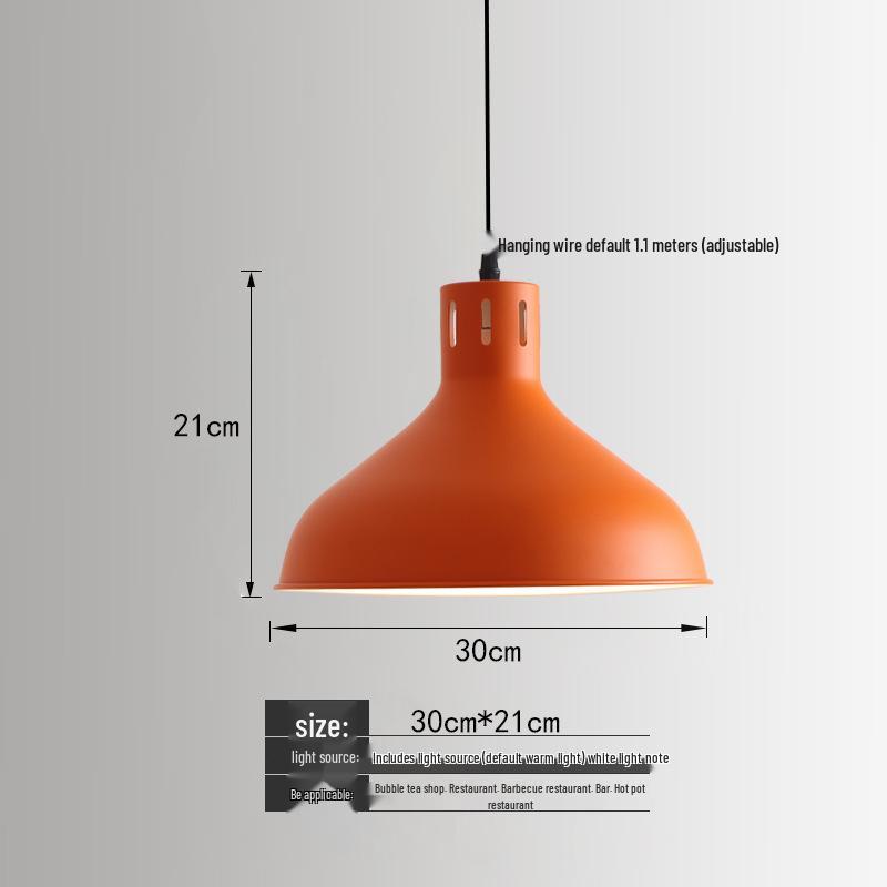 Orange Nordic Industrial Pendant Light for Restaurants & Bars