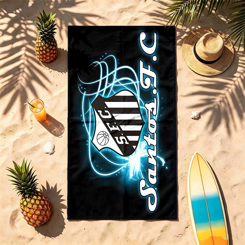 Santos Futebol Clube (19) Theme Beach Towel Sand Resistant Soft And Comfortable Suitable For The Pool Camping Yoga And Diving A Travel Essential