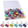 Ufmarine 60 Pcs Small Binder Clips 3/4 Inch, Cute Smiling Binder Clips for Officee
