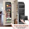 2025+ Over Door Wrapping Paper Organizer Storage with 3 Removable Drawers & Side Pockets - Dual Use Design with Elastic Straps