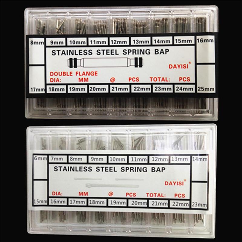 1,5 mm 360 stk. klokkereparasjonsverktøy lærklokkerem tilkobling fjærstang rustfritt stål klokke