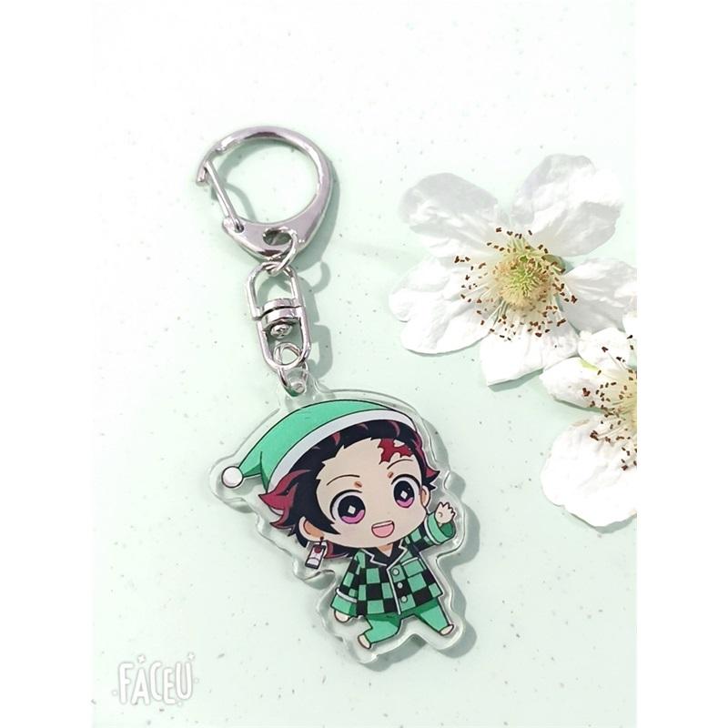 Anime Keychains Keychain Demon Slayer Kimetsu No Yaiba Acrylic Key Ring Cute Funny Cartoon for Friends