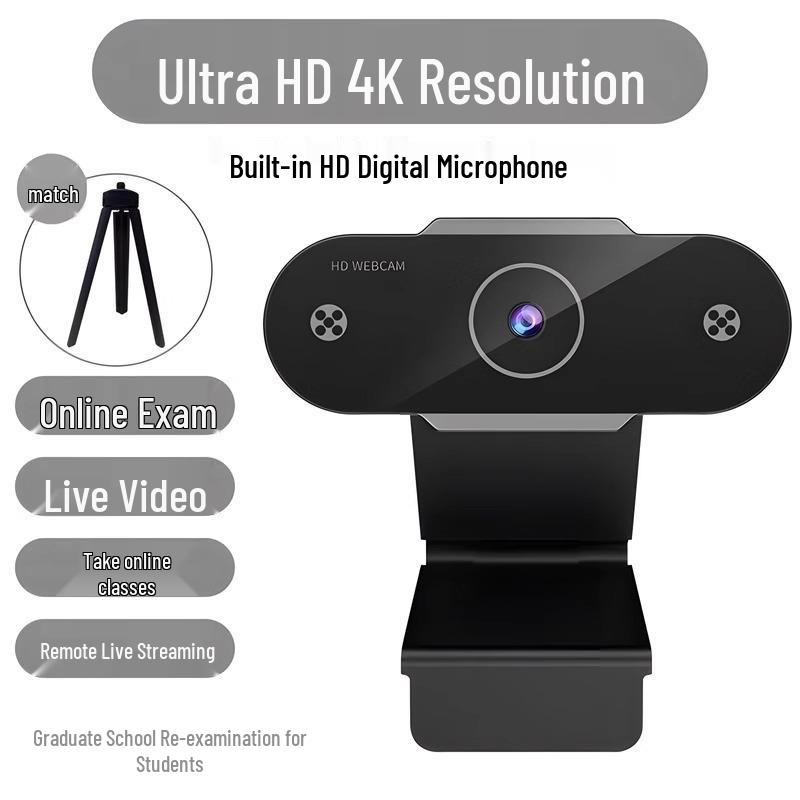 HD-Webcam mit integriertem Mikrofon für Desktop, Laptop und Live-Streaming.