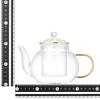 Francfranc Clear Glass Teapot, Gold