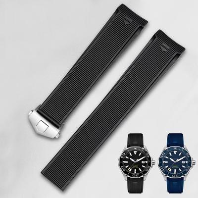 Rubberen Siliconen Horlogeband Waterdichte Armband Horlogebanden voor TAG HEUER AQUARACER 300 WAY201B Serie Horlogeketen 22mm