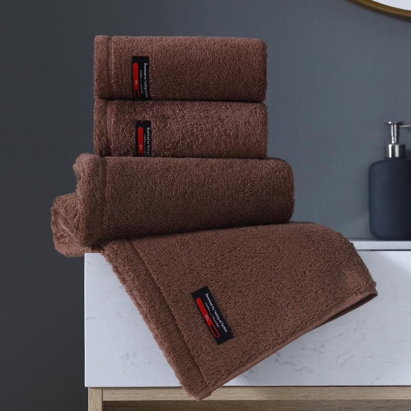 Pure Cotton Class A Soft Absorbent Embroidered Bath Towel - Luxurious, Thickened for Adults