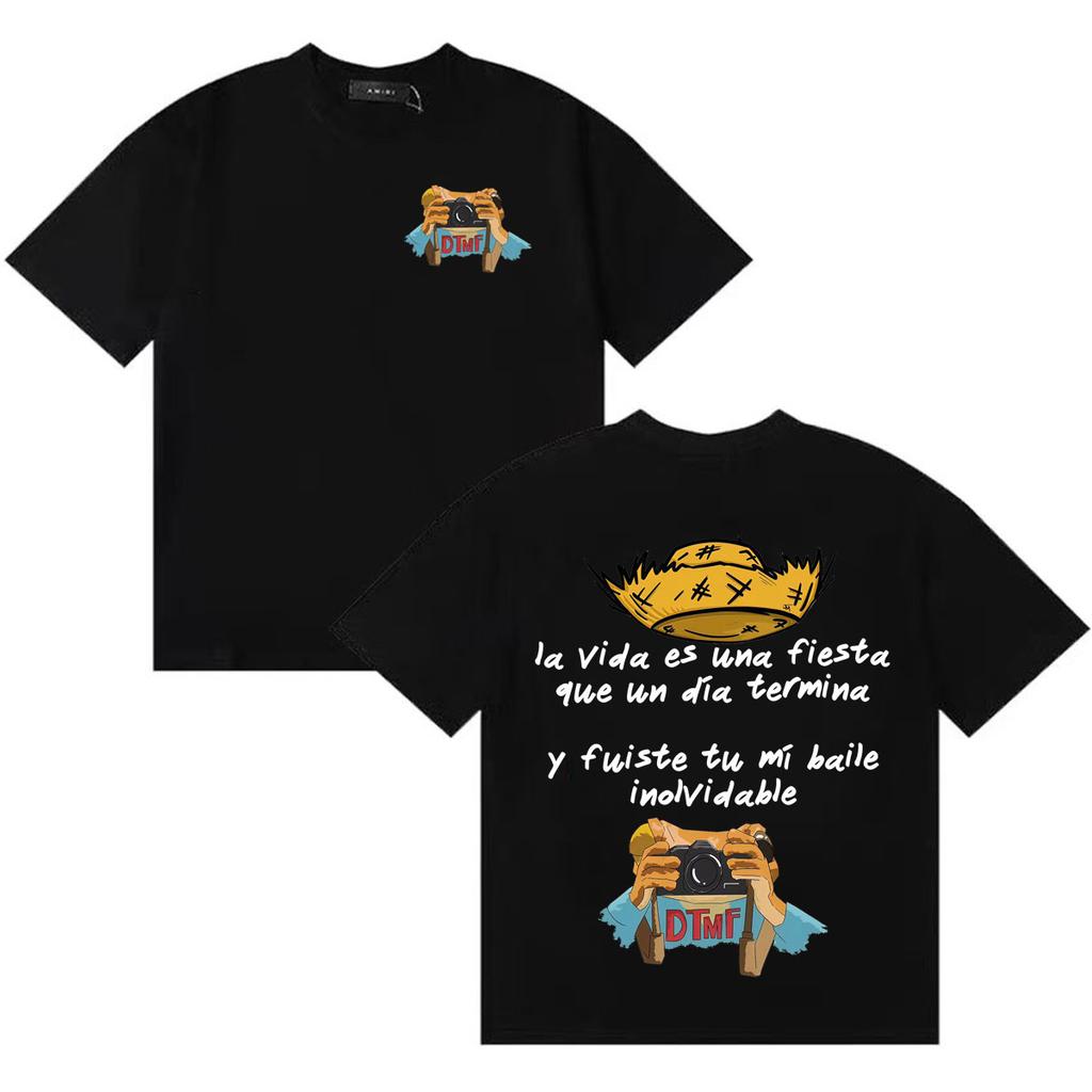 Rapper Bad Bunny 90s Tshirt Debi Tirar Mas Fotos DTMF World Tour Aesthetic Tee Shirts Unisexs Women Fashion Hip Hop Loose Tshirts