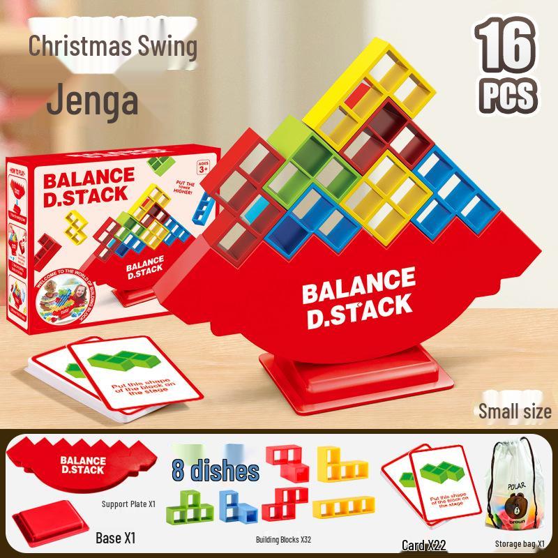 Children s Educational Balancing & Stacking Toy - Christmas Blocks for Early Learning