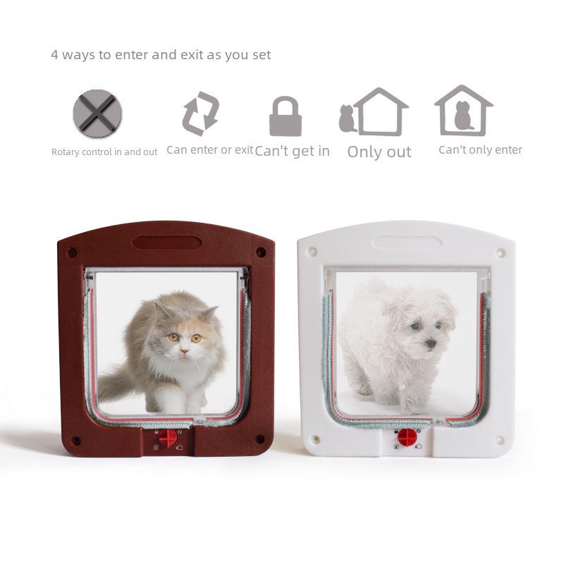 Dual-Purpose Pet Door for Cats & Dogs: Two-Way Entry & Exit Flap