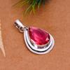 Superior Pink Rubellite Gemstone 925 Solid Sterling Silver Handmade Jewelry Pendant Jewelry Gift For Love