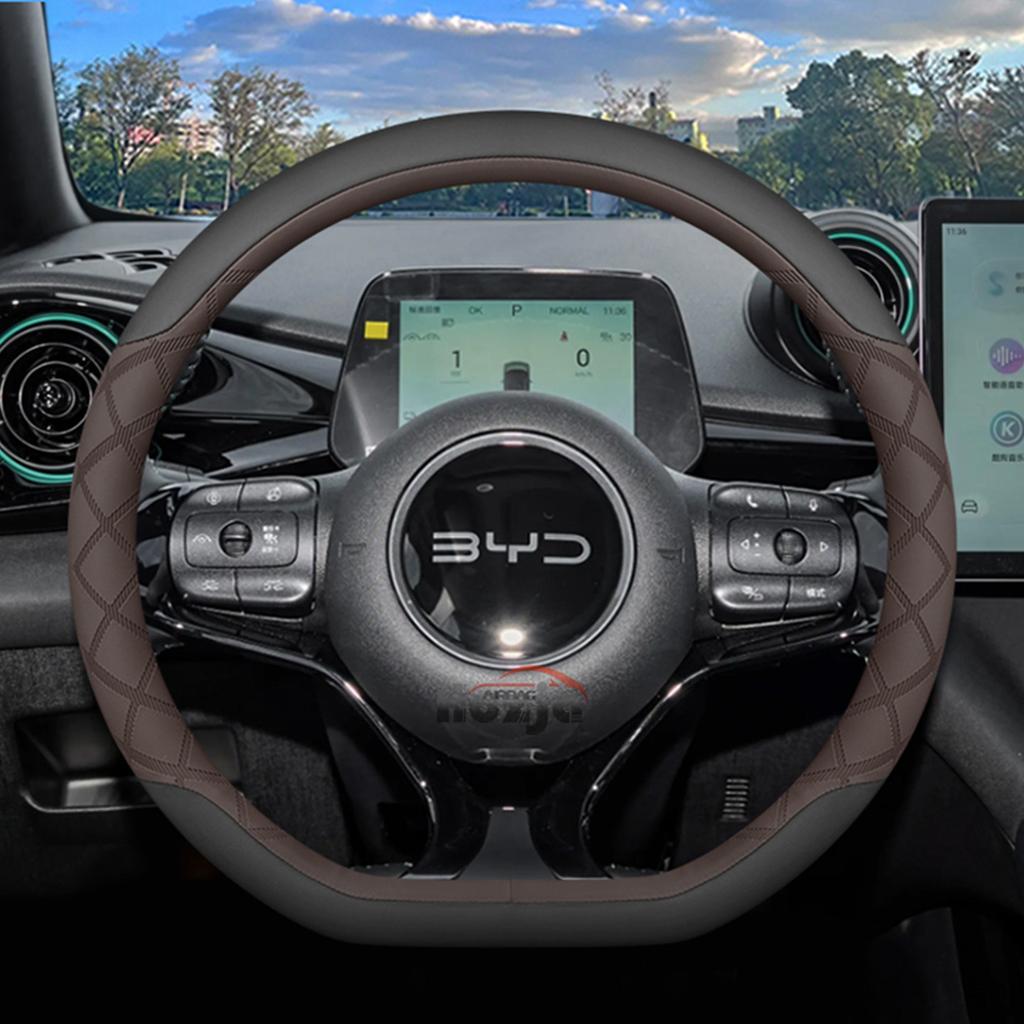 Leder-Autolenkradabdeckung für BYD Sealion 7 King Song Plus Dolphin Mini Song Pro Seagull Seal U 2025 2026 Zubehör