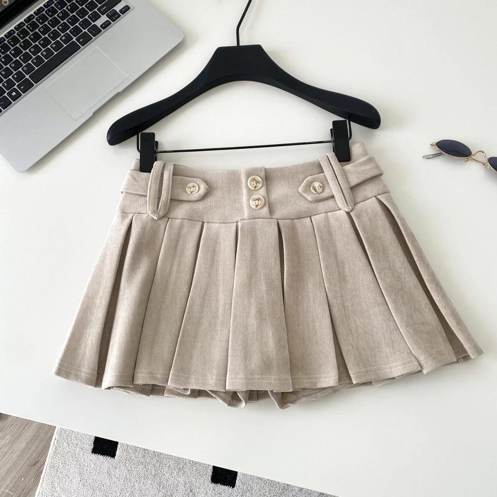 American Retro Spicy Girl High-Waist Corduroy Skirt-Pants