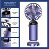 1pc, Mini Portable Fan, Handheld Fan, Personal Mini Fan, USB Rechargeable, 5 Speeds, 90° Foldable Battery Powered, Mini Fan with LED Display