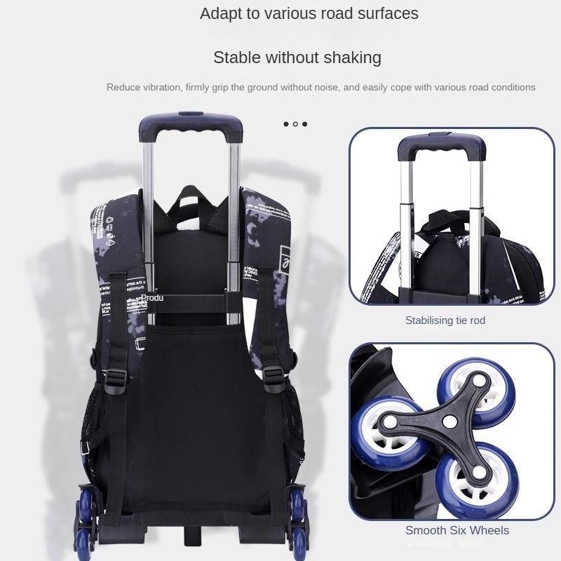 Mochila Escolar con Ruedas para Estudiantes de Primaria Mochila Escolar con Ruedas para el Campus Mochila Escolar Desmontable